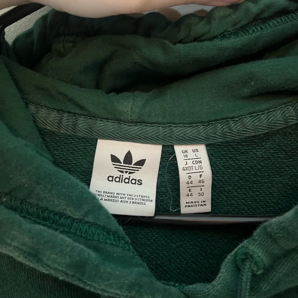 Adidas Forest Green Hoodie with White Logo - Picture 3 of 3